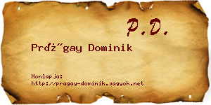 Prágay Dominik névjegykártya